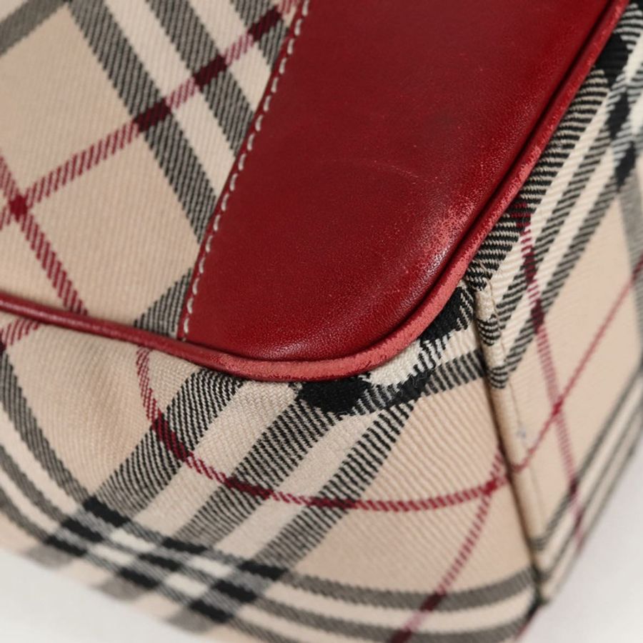 【日本直送】BURBERRY Nova Check Blue Label 單肩包 帆布 米色 銀色 正品 BA4179-16
