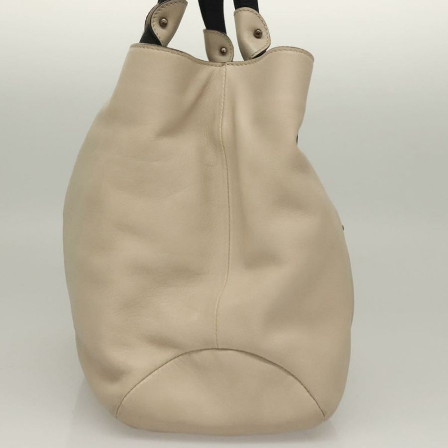 【日本直送】Salvatore Ferragamo Vala 手提包 皮革 米色 銀色 正品 BA4217-3