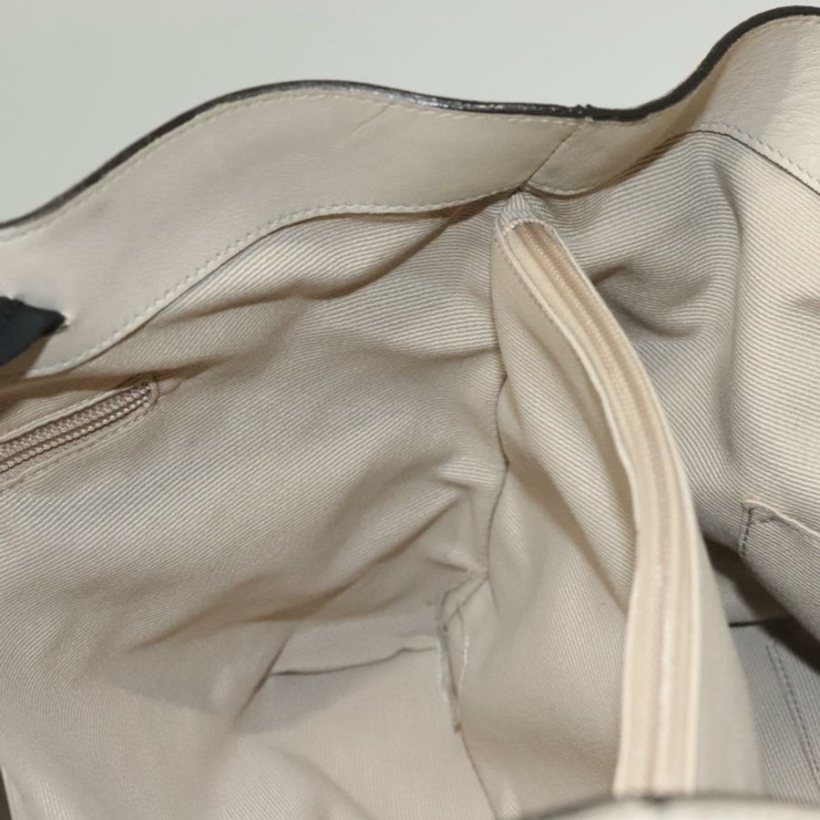 【日本直送】Salvatore Ferragamo Vala 手提包 皮革 米色 銀色 正品 BA4217-17