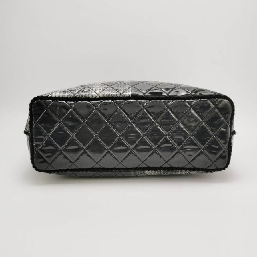 Chanel 菱格絎縫 流蘇 邊皮穿鏈 tote托特 單肩包-5