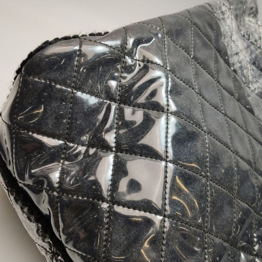 Chanel 菱格絎縫 流蘇 邊皮穿鏈 tote托特 單肩包-22