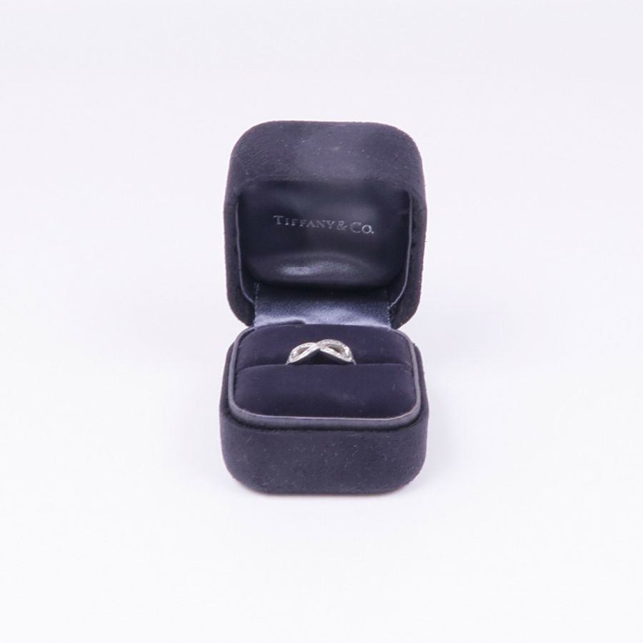 TIFFANY&CO PT950鉑金Infinity Ring鑽石戒指US#5.75-8