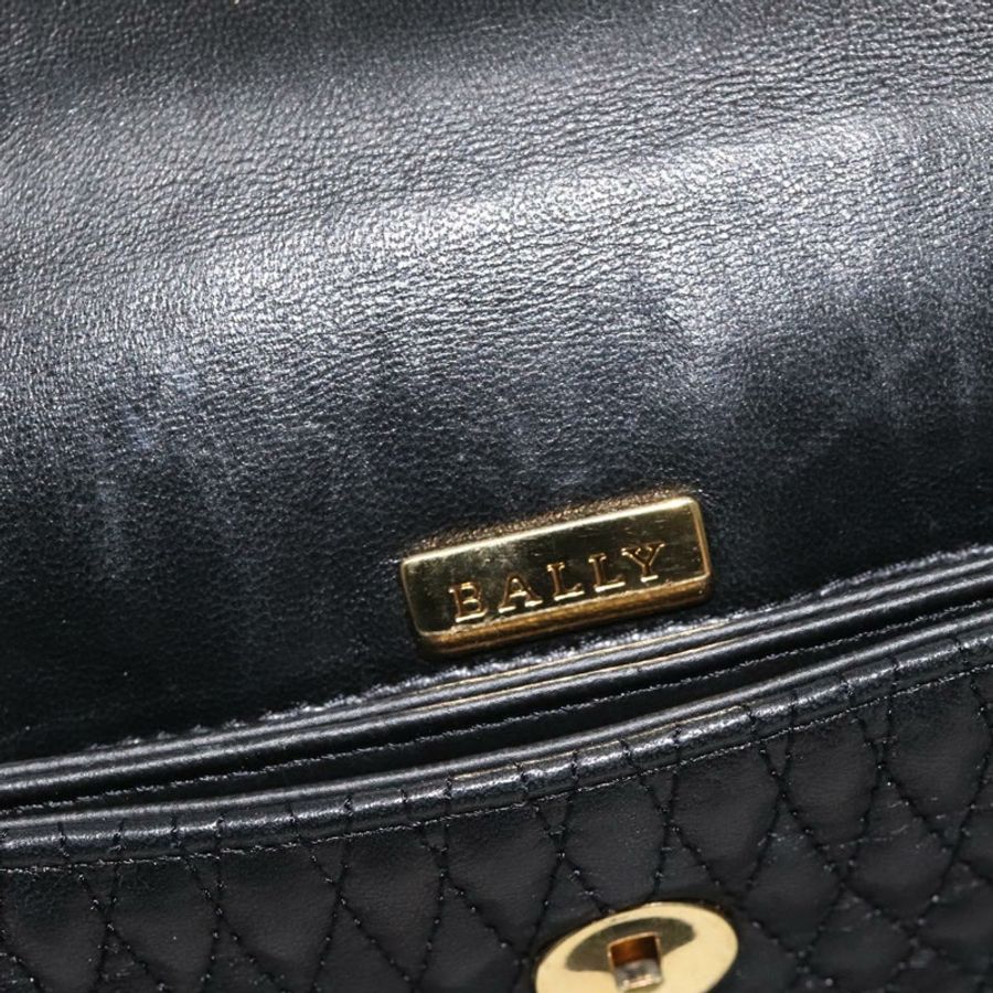 【日本直送】BALLY 手提包 皮革 黑色 金色 正品 am8683-10