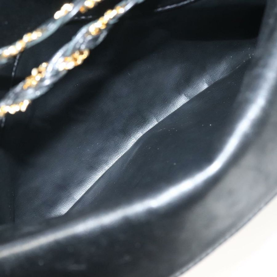 【日本直送】BALLY 鏈條單肩包 皮革 黑色 金色 Auth kk523-22