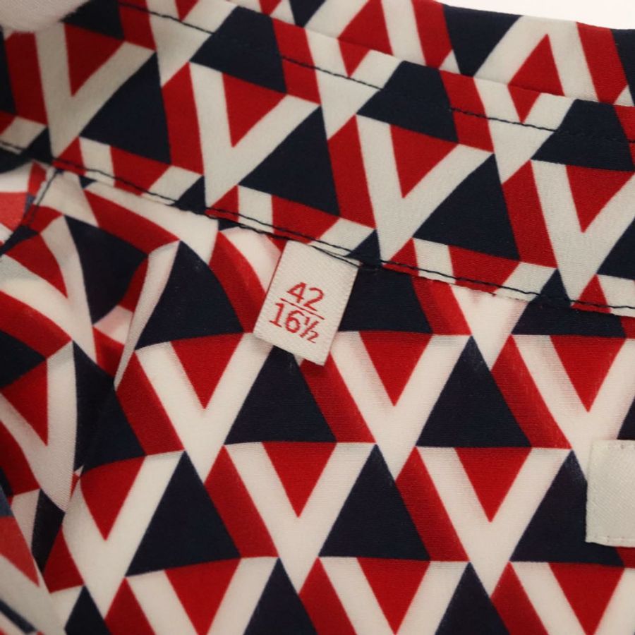 【日本直送】VALENTINO 長袖真絲紅色海軍藍正品 ym053M-8