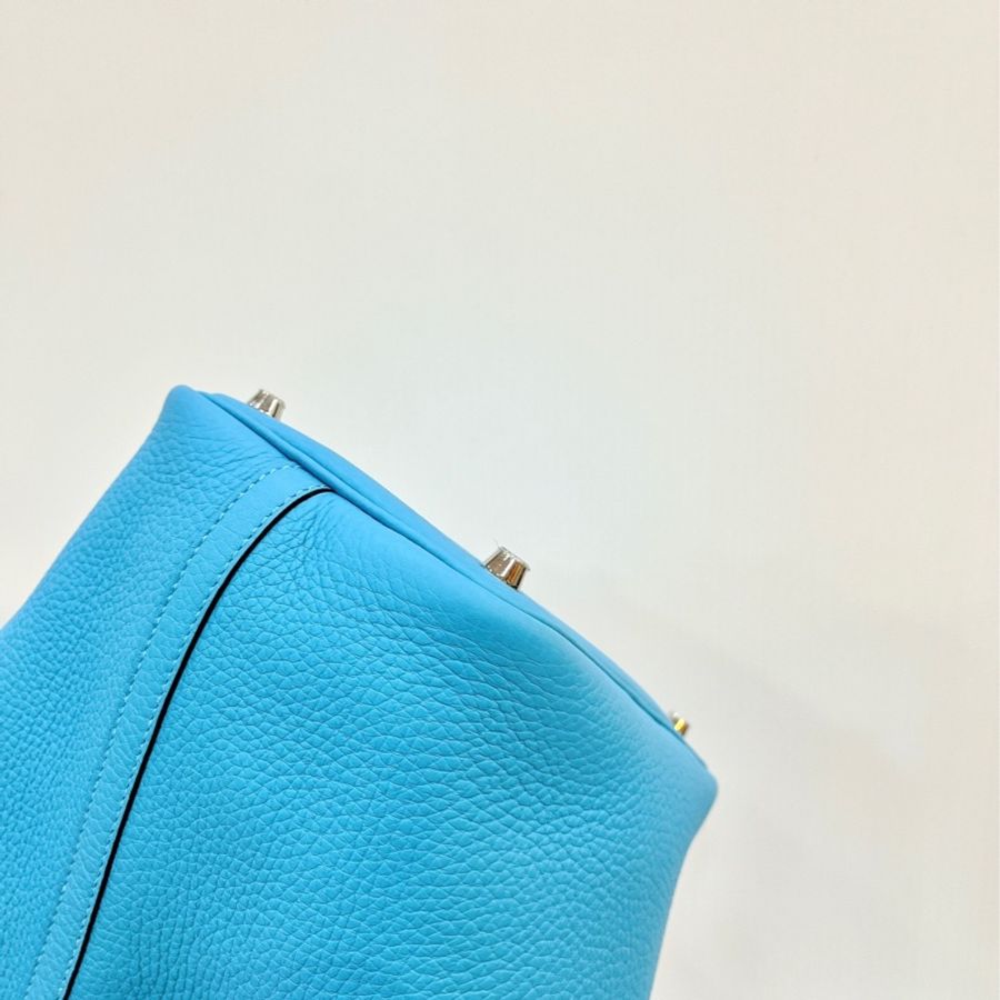 莉亞精品♡Hermes 18菜籃子北極藍x銀釦 全新閒置品-7