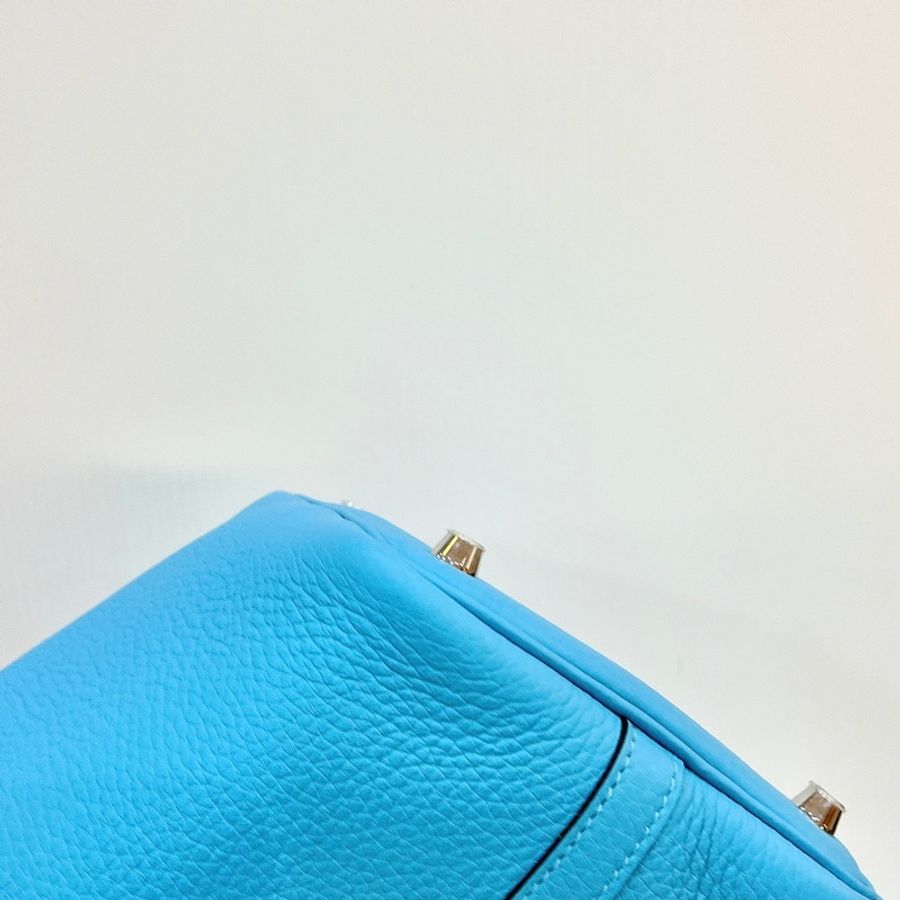 莉亞精品♡Hermes 18菜籃子北極藍x銀釦 全新閒置品-10