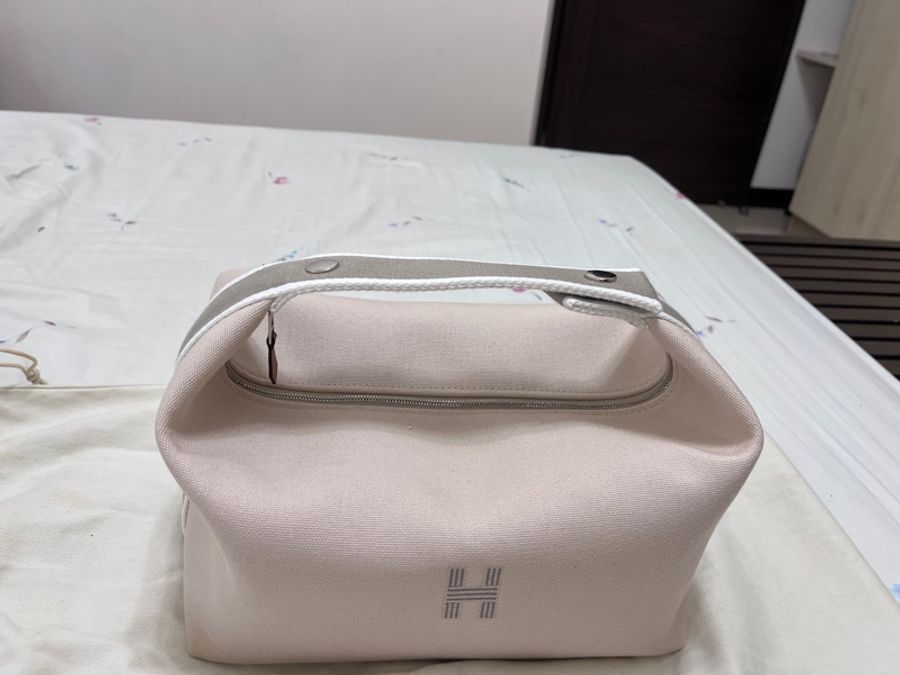 愛馬仕 Hermès Bride a Brac GM 大型 盥洗包 便當包 BBG 米白拼灰BRIDE A BRAC GM-2