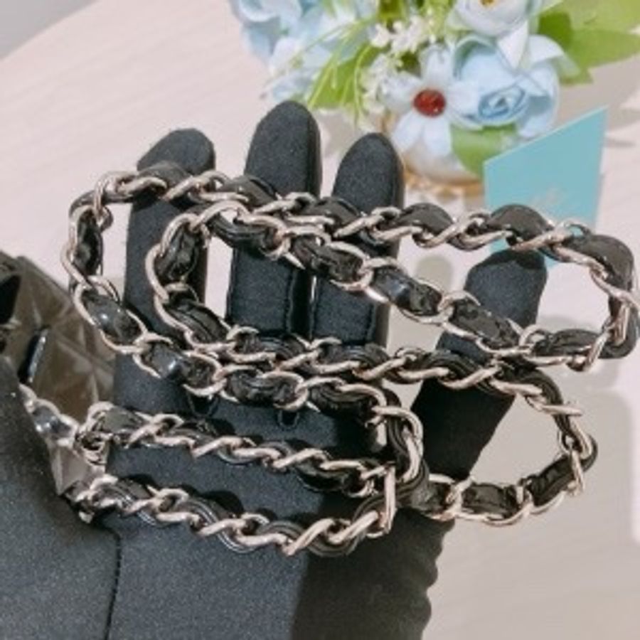 Tk1794 CHANEL 香奈兒經典翻蓋式方胖子鍊帶包包CLASSIC FLAP BAG 17CM PATENT-11