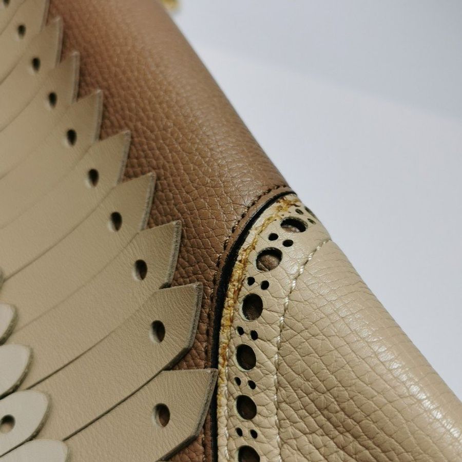Burberry The Banner 班納 小號 牛皮 拼色 鏤空 流蘇 包邊 斜背包-12