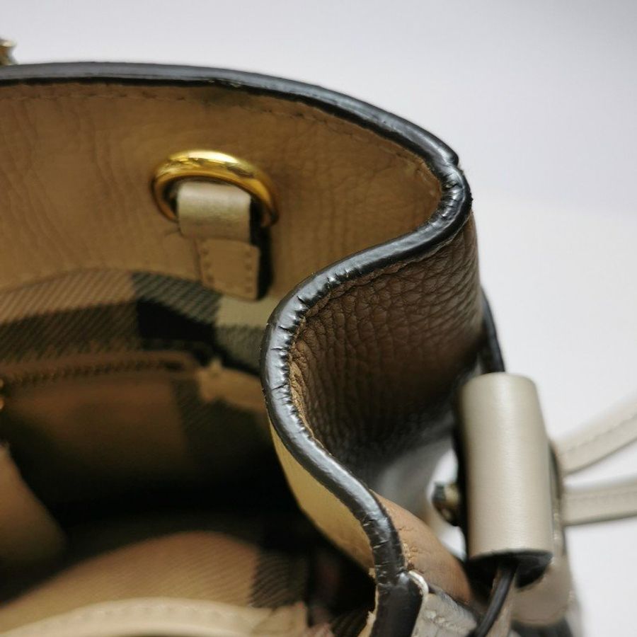 Burberry The Banner 班納 小號 牛皮 拼色 鏤空 流蘇 包邊 斜背包-19