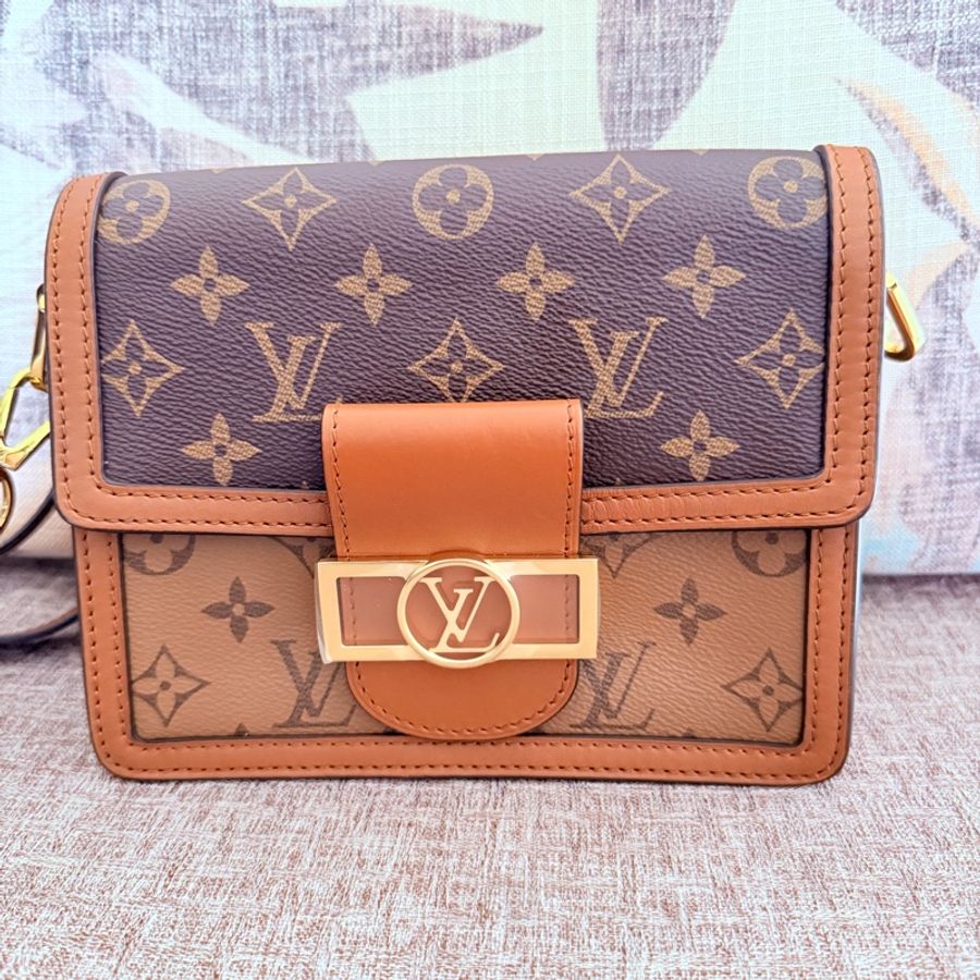 LV 達芙妮mini小號 老花拚色-0