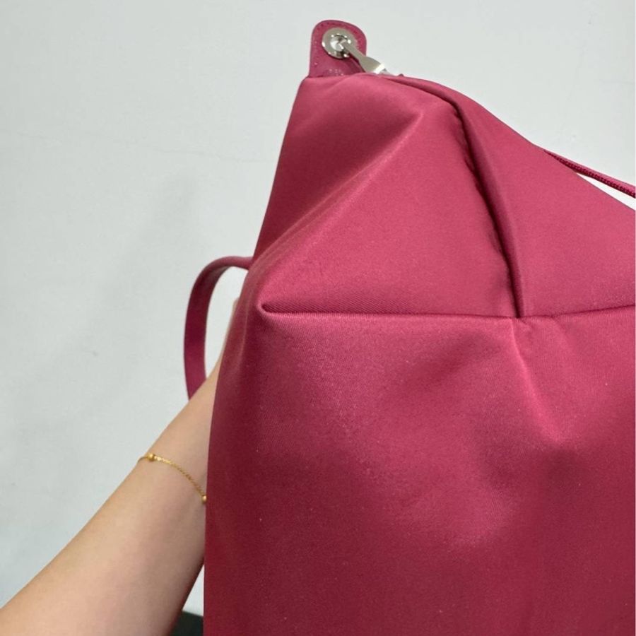 LONGCHAMP 尼龍 紅 水餃包 斜背包 手提包 肩背包 側背包-10