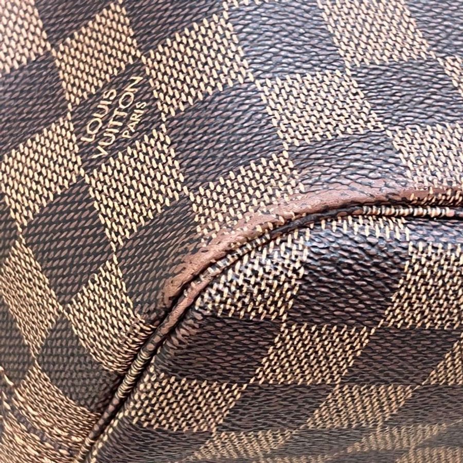 LV棕棋盤格neverfull中號購物袋 紅色內里 尺寸約31*28*14cm-13