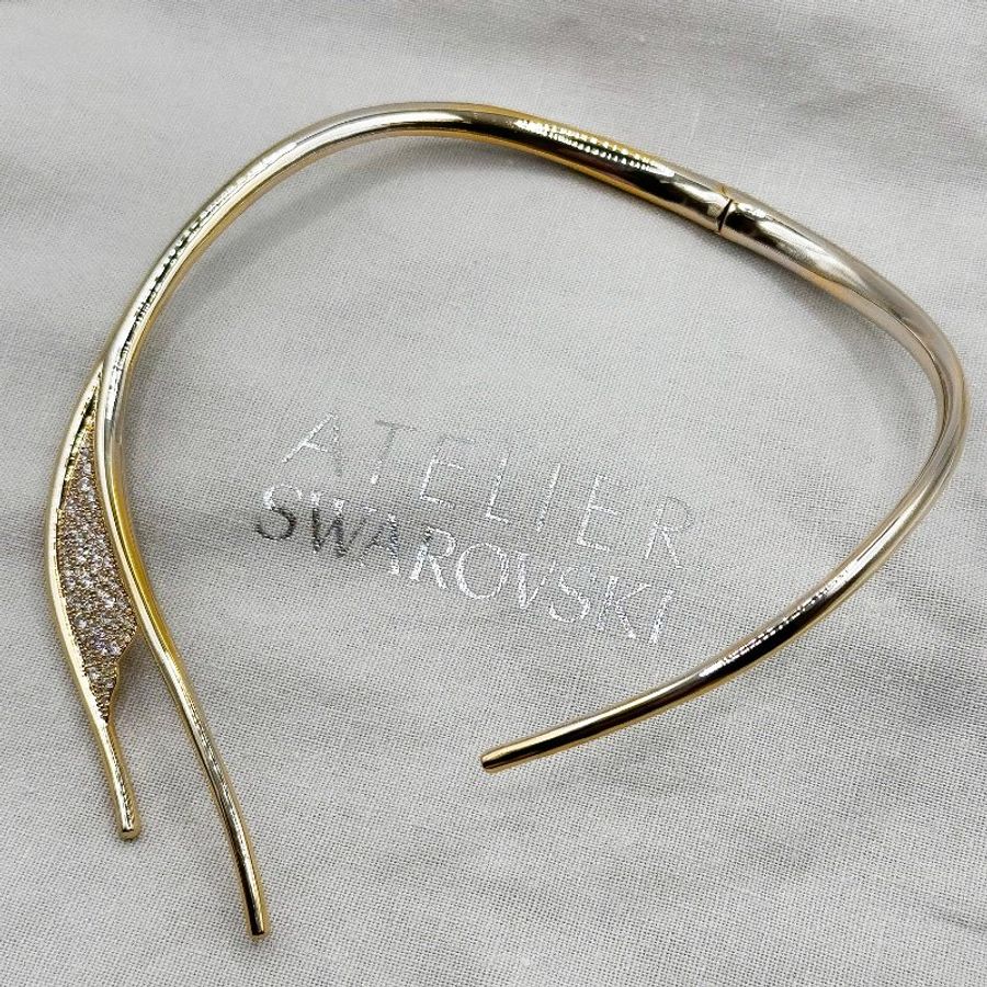 施華洛世奇Swarovski｜Swarovski Atelier高級珠寶設計師系列・鍍金珍寶頸環（絕版典藏款）-8