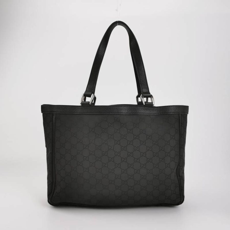 Gucci 牛皮 尼龍布 純色 雙G 老花 單肩包-4