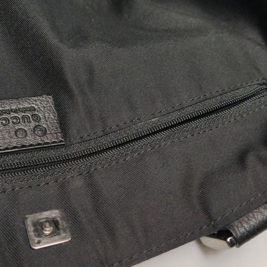 Gucci 牛皮 尼龍布 純色 雙G 老花 單肩包-8