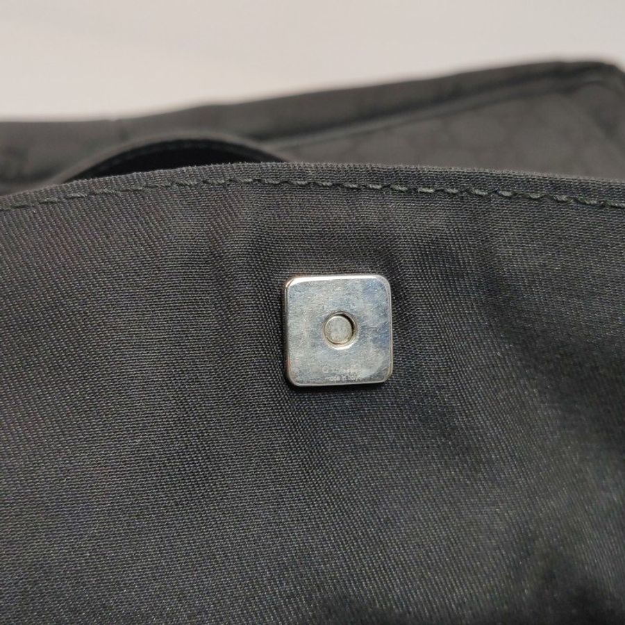 Gucci 牛皮 尼龍布 純色 雙G 老花 單肩包-10