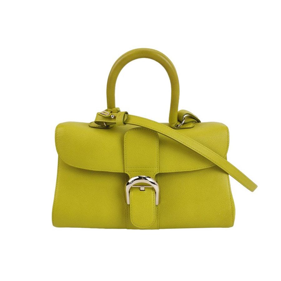 Delvaux Brillant East West 牛皮 純色 馬蹄扣 斜挎包 單肩包-0