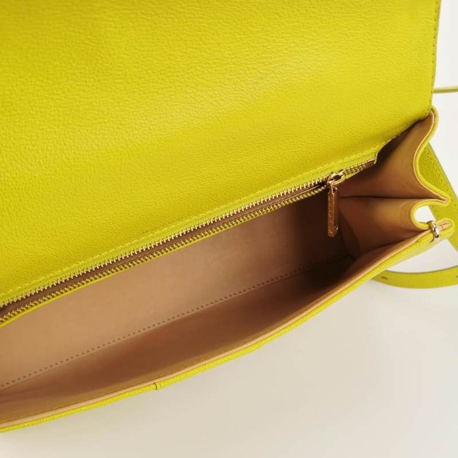 Delvaux Brillant East West 牛皮 純色 馬蹄扣 斜挎包 單肩包-6