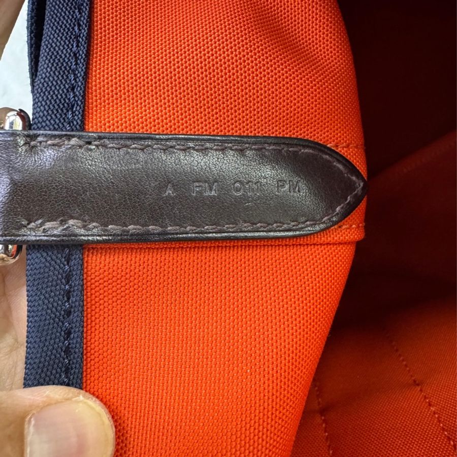 HERMES 愛馬仕 手袋 PANSAGE GROOM 76/9J 單肩包/手提包 兩手托特包 靛藍色-8