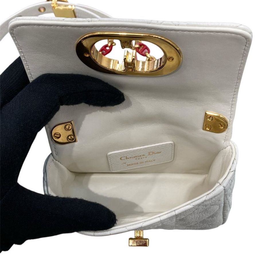 DIOR 迪奧 MICRO CARO 斜背包 白色-13