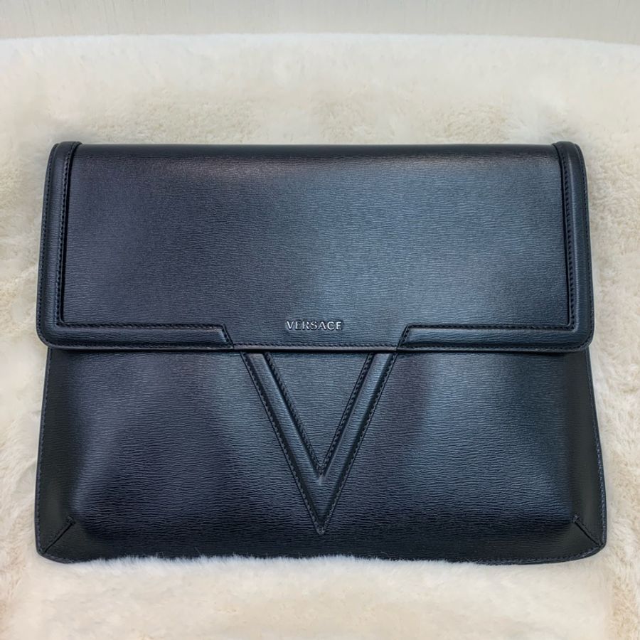 Versace 范思哲黑色牛皮手包 XA531-0