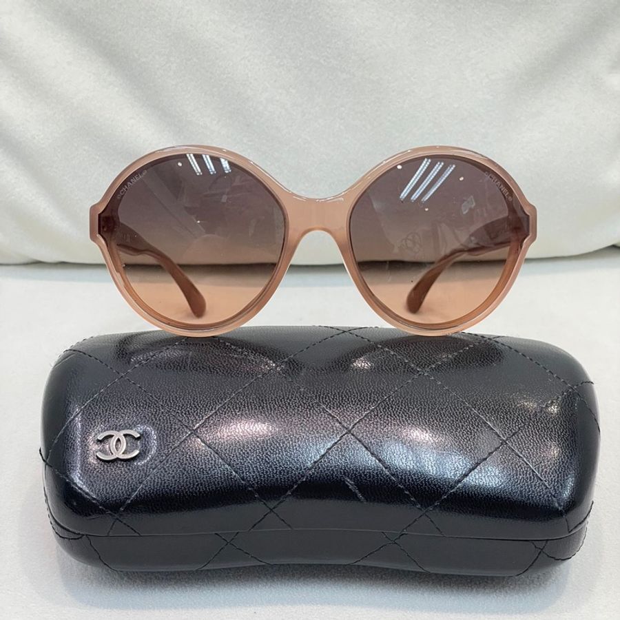 Chanel 香奈兒棕色圓形太陽眼鏡 XB524-10