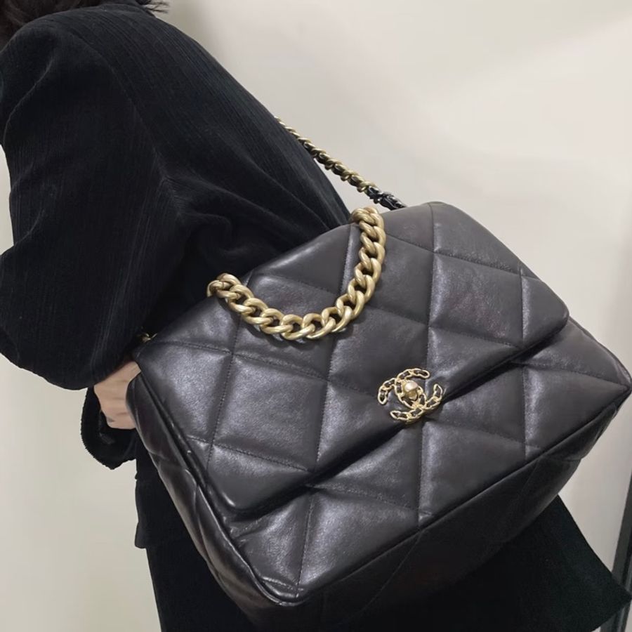 Chanel 19bag Max 黑金經典配色 尺寸36*25*11 30開-7