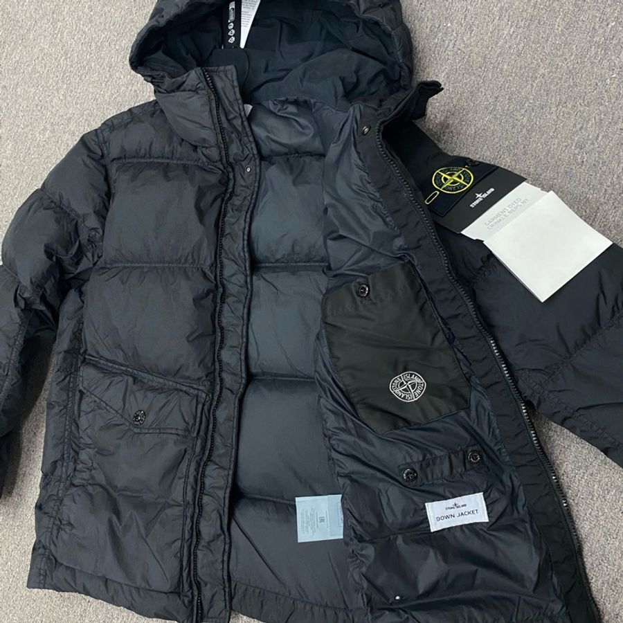促銷品 Stone Island 男款 連帽羽絨#S M L XL 黑色-2