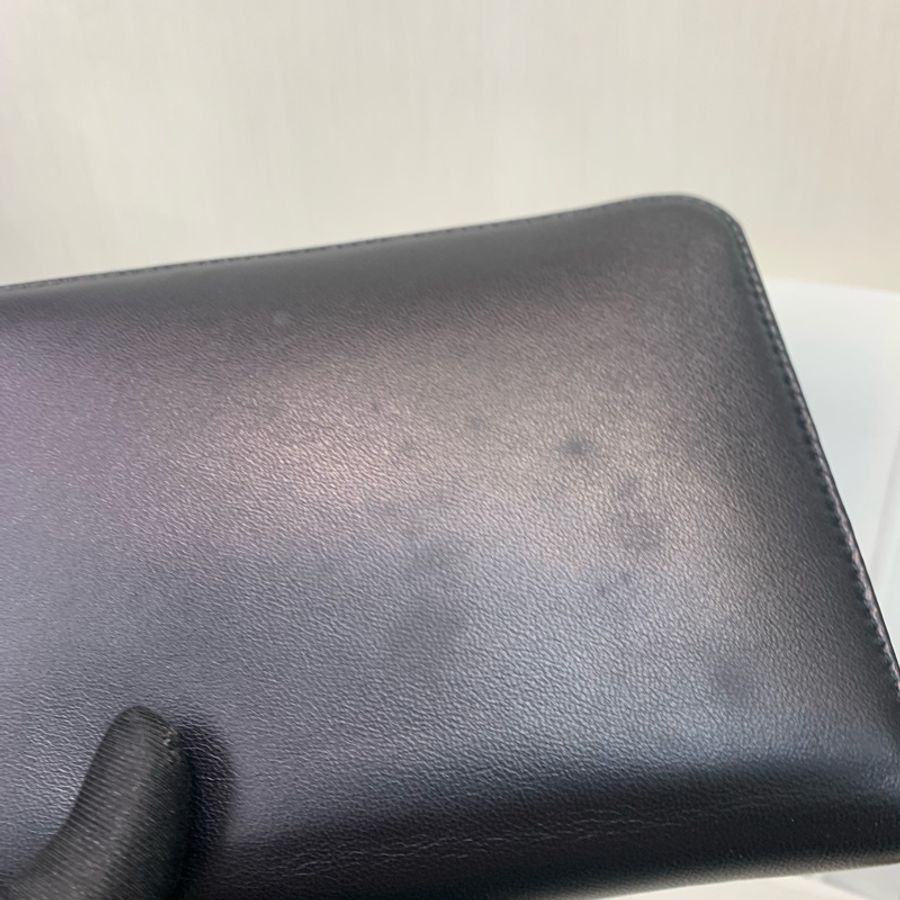 Dior 迪奧 黑色羊皮銀扣長夾X228-13