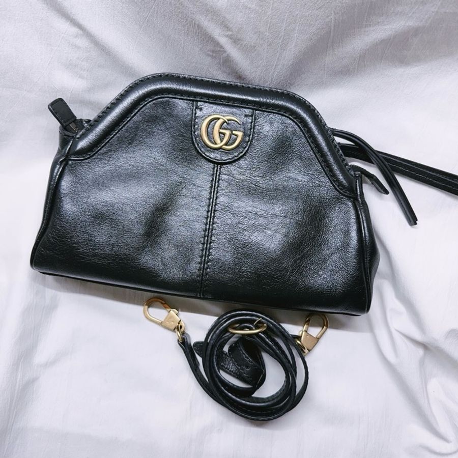 二手Gucci虎頭手拿相機包Shoulder bag Gucci包 Gucci虎頭包 GG Gucci貝殼包-19