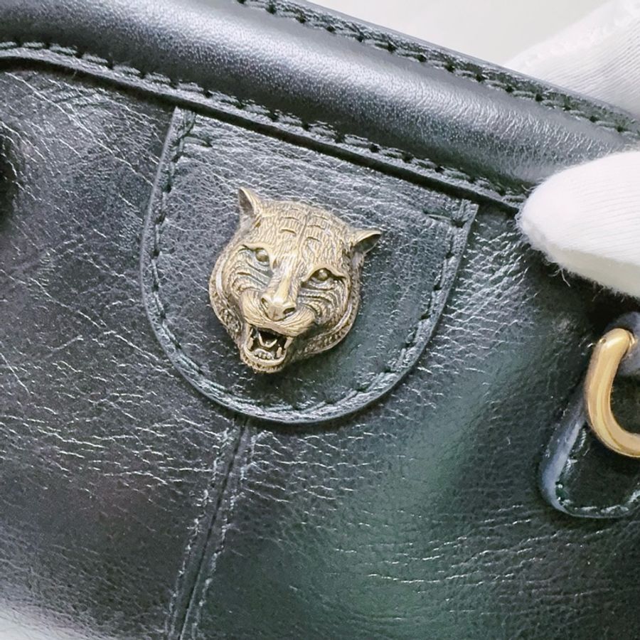 二手Gucci虎頭手拿相機包Shoulder bag Gucci包 Gucci虎頭包 GG Gucci貝殼包-23