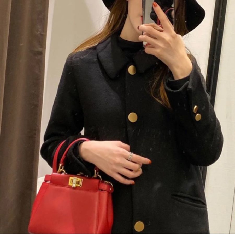 fendi peekaboo mini 銀釦 躲貓貓 紅 斜背包 肩背包 手提包 側背包-6