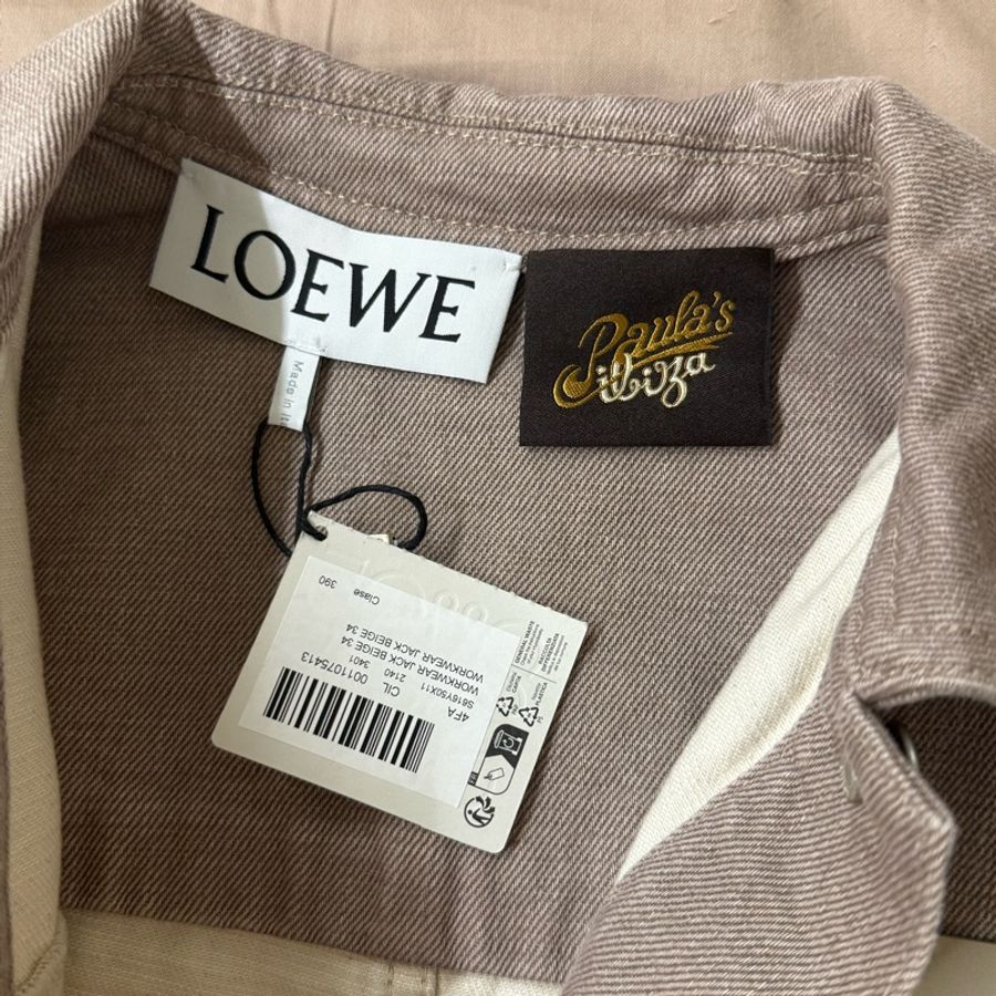 LOEWE羅威paula‘s 24ss春夏款夾克特殊刷色牛仔外套-3