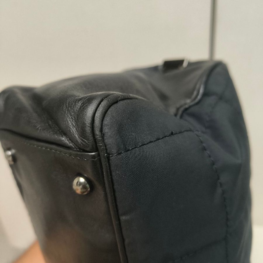 ㊣✨CHANEL✨(贈背帶)香奈兒 老香 小香 黑色 衍縫 尼龍 雷標 保齡球包 手提包/二手包/二手精品🌳二手樹屋🌳-7
