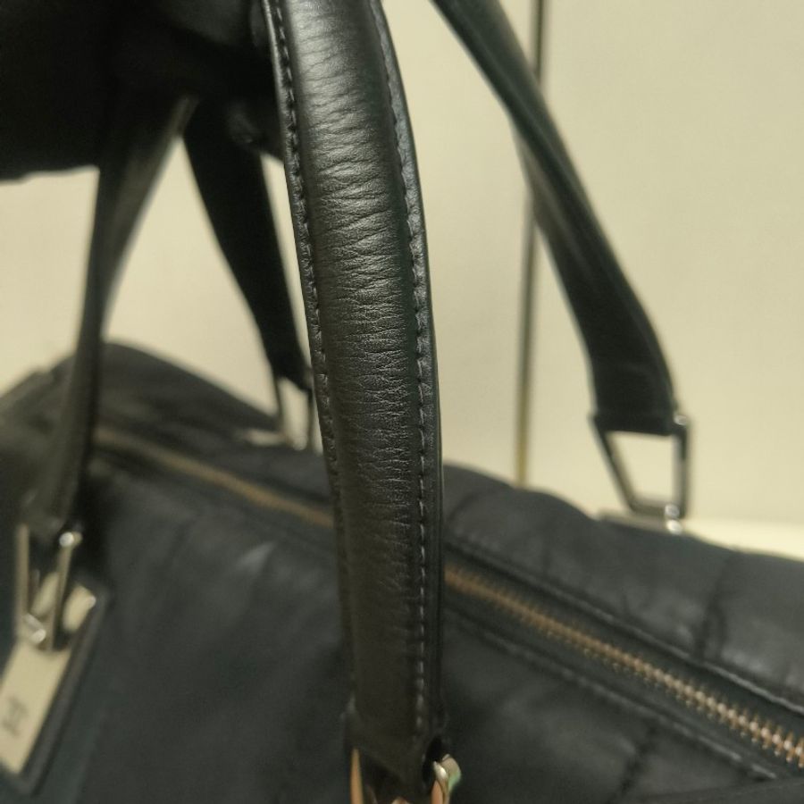 ㊣✨CHANEL✨(贈背帶)香奈兒 老香 小香 黑色 衍縫 尼龍 雷標 保齡球包 手提包/二手包/二手精品🌳二手樹屋🌳-33