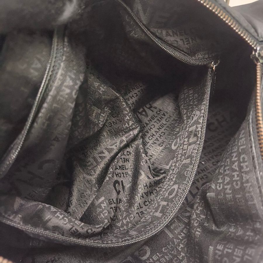 ㊣✨CHANEL✨(贈背帶)香奈兒 老香 小香 黑色 衍縫 尼龍 雷標 保齡球包 手提包/二手包/二手精品🌳二手樹屋🌳-45