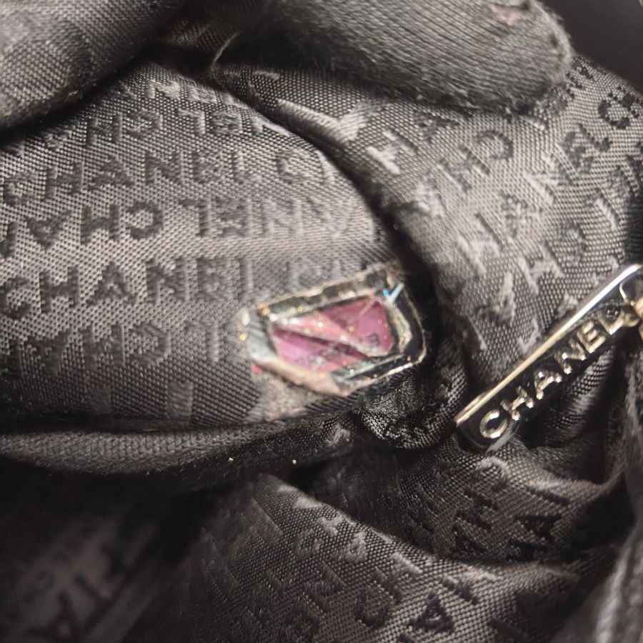 ㊣✨CHANEL✨(贈背帶)香奈兒 老香 小香 黑色 衍縫 尼龍 雷標 保齡球包 手提包/二手包/二手精品🌳二手樹屋🌳-46