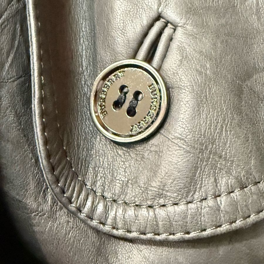 出清特價|經典傳奇單品 BURBERRY LONDON 全羊皮真皮風衣 46 M碼 設計師訂製款-20