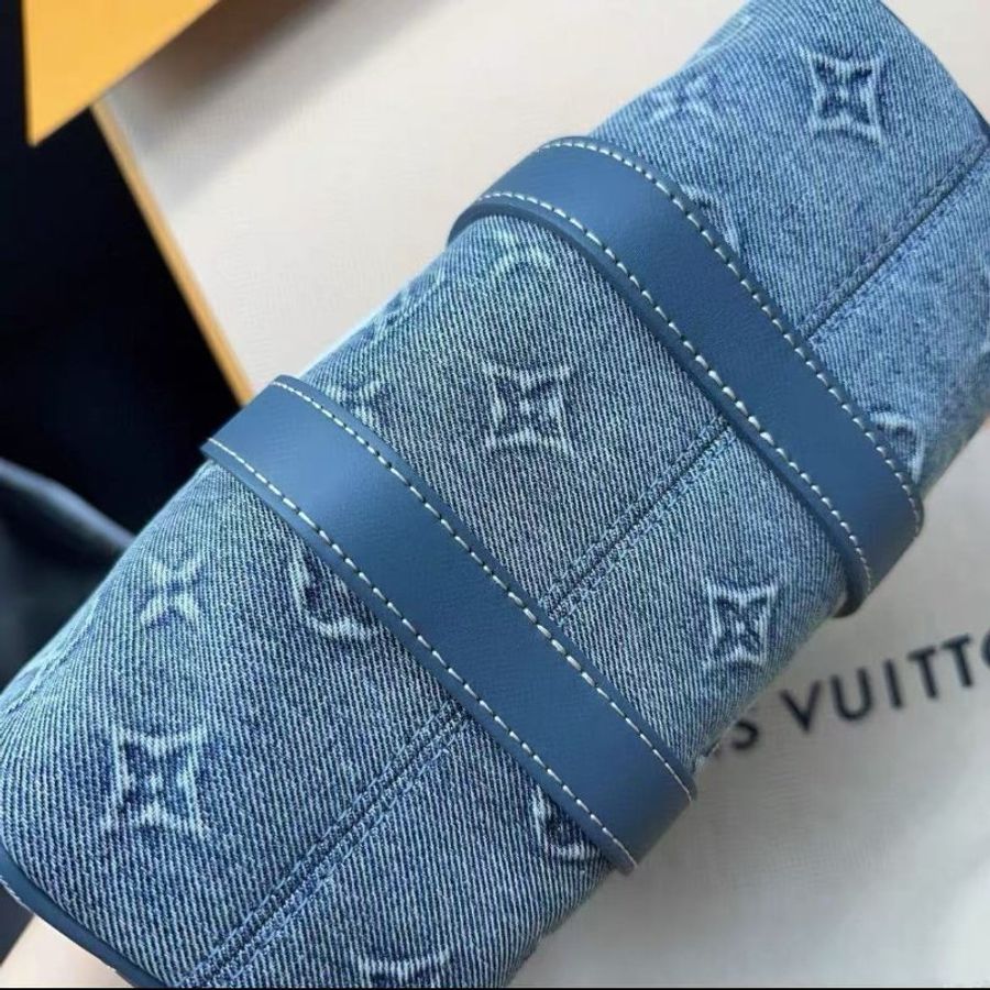 Lv keepall25 牛仔秀款 男女同款 全新配件齊全-3