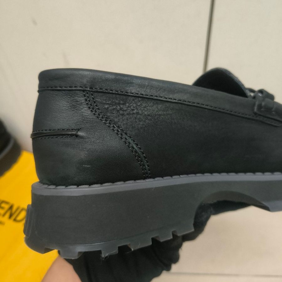 【8成新】㊣✨ FENDI✨**尺寸:8**(附盒子/防塵袋)芬迪 老花 皮革 帆布 厚底 增高 樂福鞋 懶人鞋 皮鞋/雙F/二手包/二手精品/保證正品-9