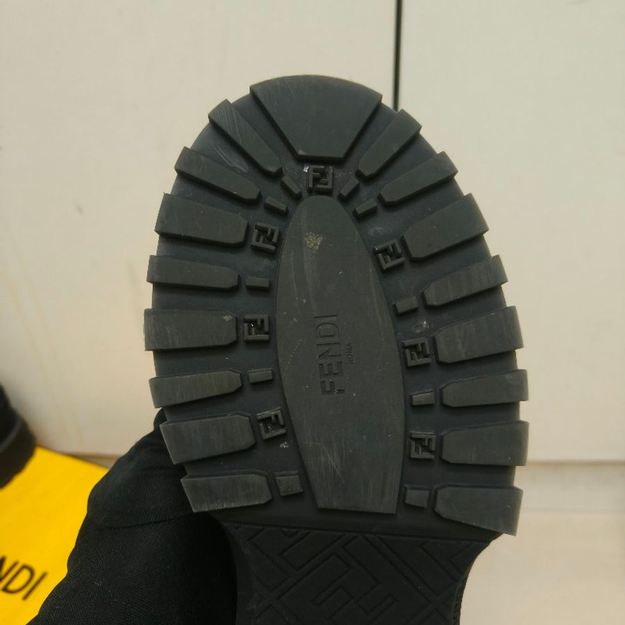 【8成新】㊣✨ FENDI✨**尺寸:8**(附盒子/防塵袋)芬迪 老花 皮革 帆布 厚底 增高 樂福鞋 懶人鞋 皮鞋/雙F/二手包/二手精品/保證正品-14