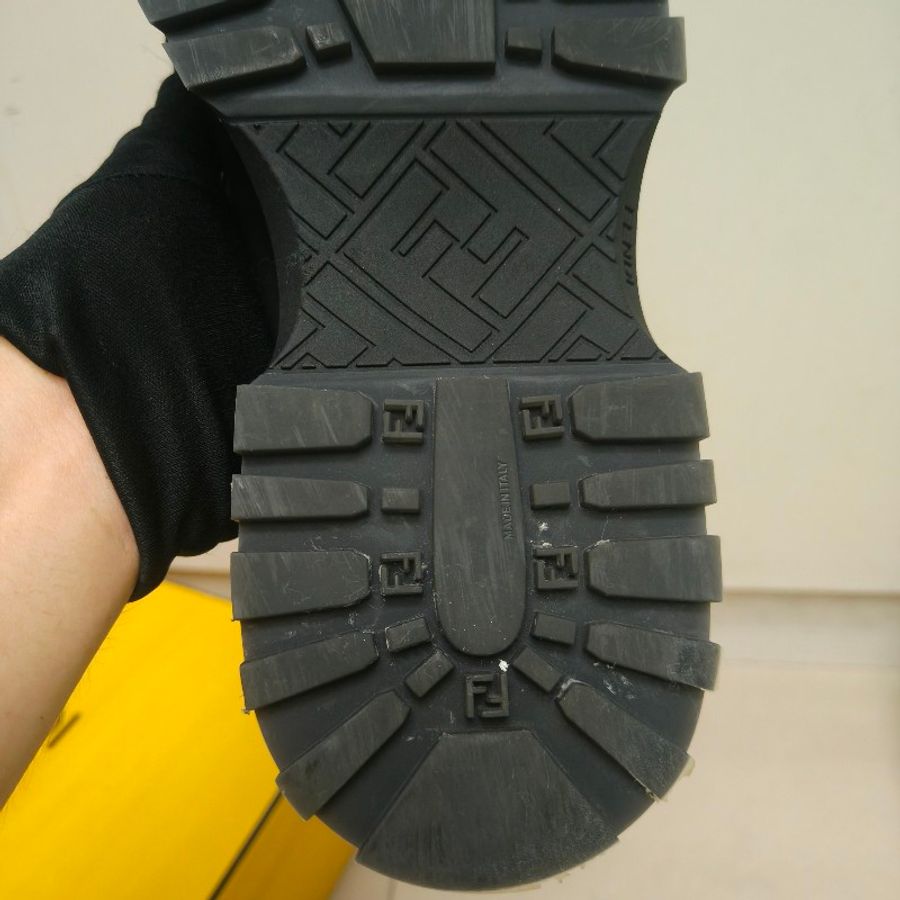 【8成新】㊣✨ FENDI✨**尺寸:8**(附盒子/防塵袋)芬迪 老花 皮革 帆布 厚底 增高 樂福鞋 懶人鞋 皮鞋/雙F/二手包/二手精品/保證正品-15