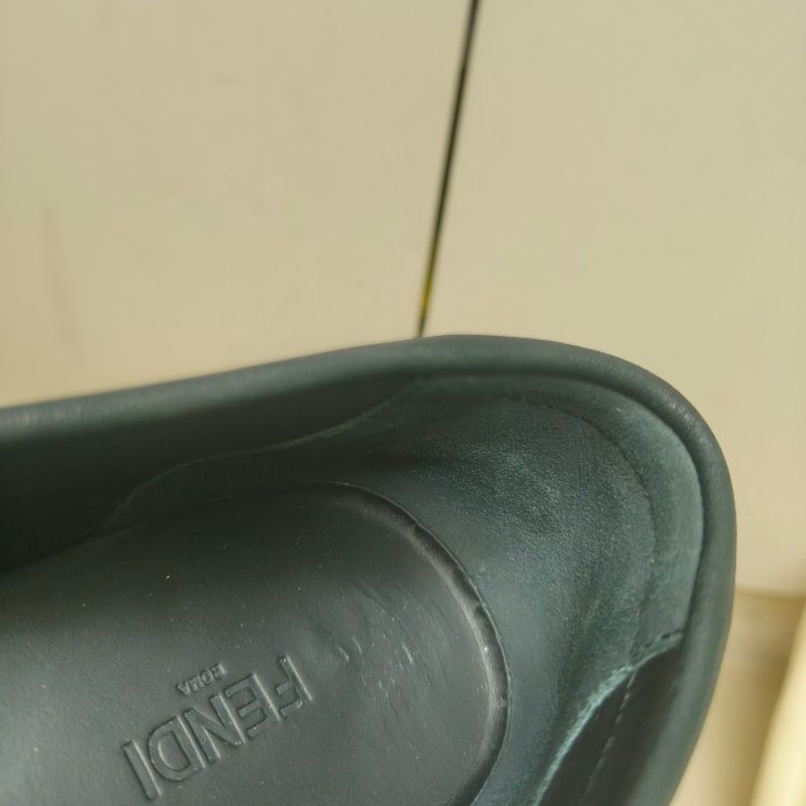 【8成新】㊣✨ FENDI✨**尺寸:8**(附盒子/防塵袋)芬迪 老花 皮革 帆布 厚底 增高 樂福鞋 懶人鞋 皮鞋/雙F/二手包/二手精品/保證正品-25