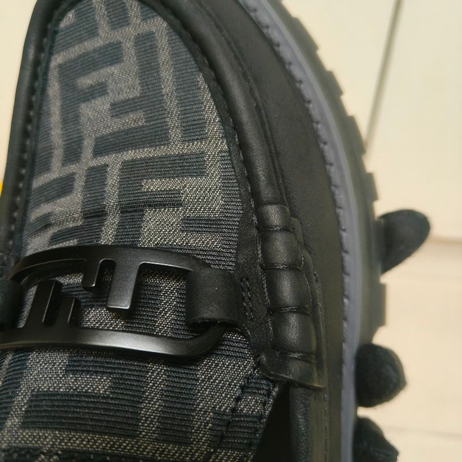 【8成新】㊣✨ FENDI✨**尺寸:8**(附盒子/防塵袋)芬迪 老花 皮革 帆布 厚底 增高 樂福鞋 懶人鞋 皮鞋/雙F/二手包/二手精品/保證正品-27