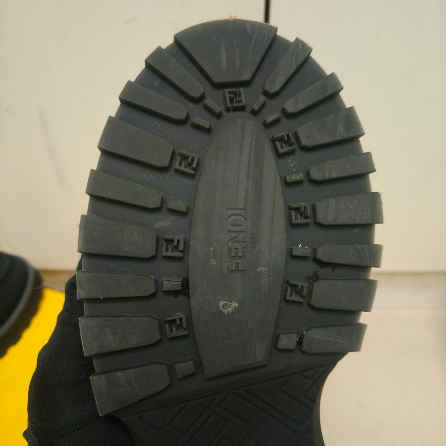 【8成新】㊣✨ FENDI✨**尺寸:8**(附盒子/防塵袋)芬迪 老花 皮革 帆布 厚底 增高 樂福鞋 懶人鞋 皮鞋/雙F/二手包/二手精品/保證正品-28
