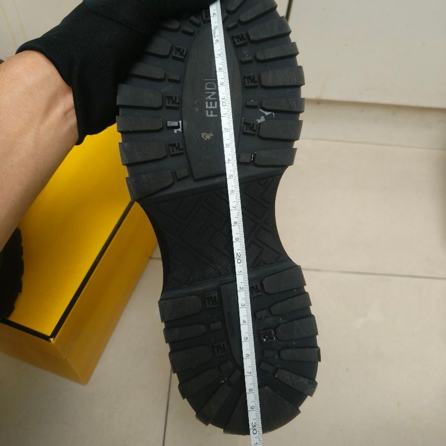 【8成新】㊣✨ FENDI✨**尺寸:8**(附盒子/防塵袋)芬迪 老花 皮革 帆布 厚底 增高 樂福鞋 懶人鞋 皮鞋/雙F/二手包/二手精品/保證正品-35