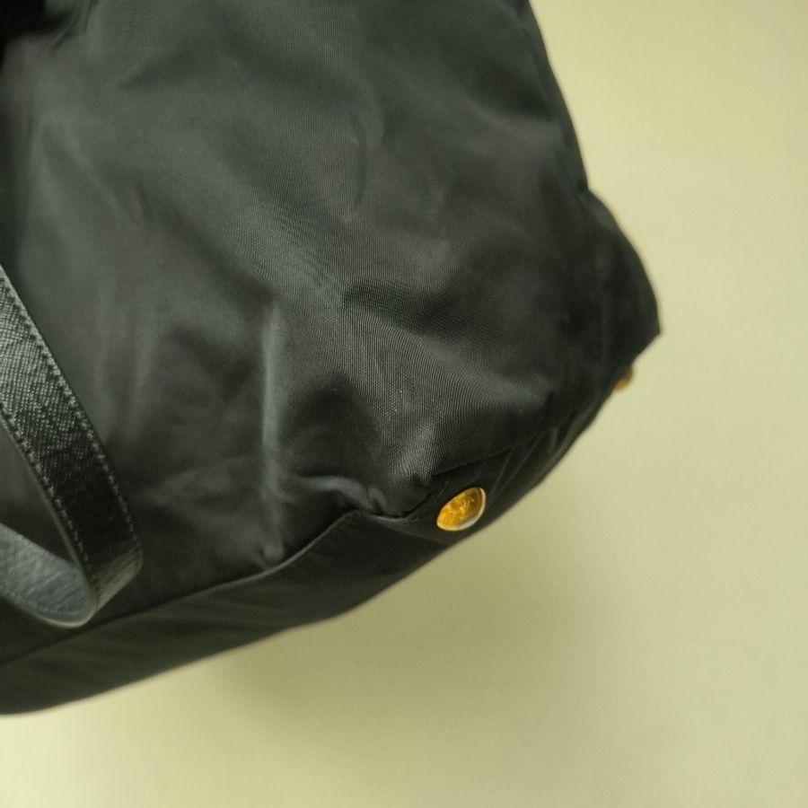 【8成新】㊣✨PRADA✨普拉達 黑色 帆布 皮革 口袋 兩用 托特包 肩背包 斜背包 媽媽包 購物袋 旅行袋/二手包/二手精品🌳二手樹屋🌳-9