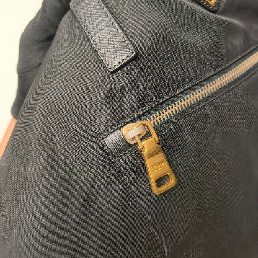 【8成新】㊣✨PRADA✨普拉達 黑色 帆布 皮革 口袋 兩用 托特包 肩背包 斜背包 媽媽包 購物袋 旅行袋/二手包/二手精品🌳二手樹屋🌳-15